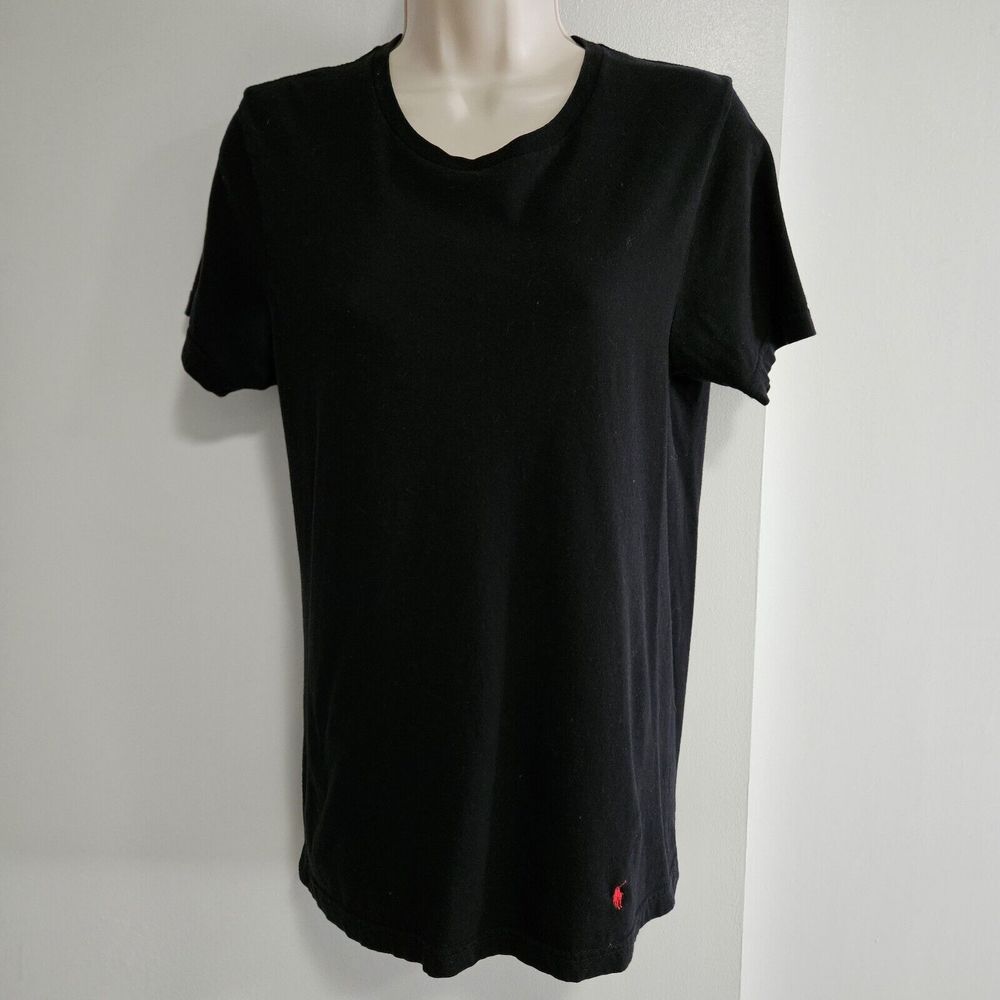 Polo Ralph Lauren Size Small Black Crew Neck Women's Short Sleeve T-Shirt Tee